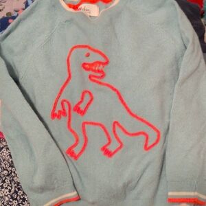Boden ight Blue Dinosaur Sweater